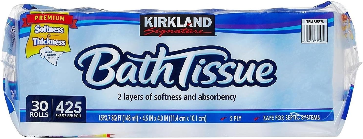 Amazon.com: Kirkland Signature Bath Tissue, 2-Ply - 425 - 30 ct (60 ...