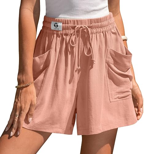 TARSE Womens Linen Shorts - Light