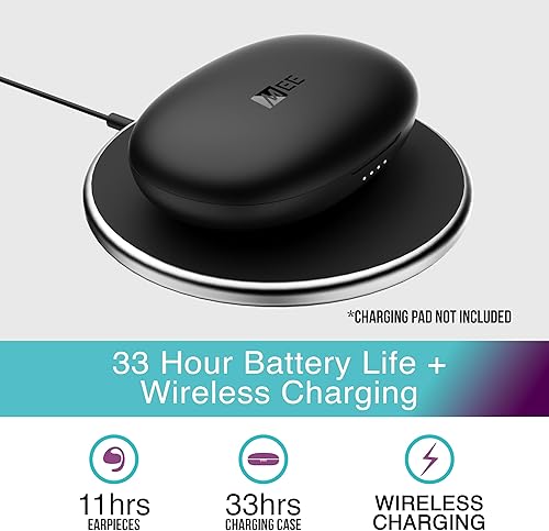 Miniatura 6 de MEE audio AirHooks Pro - Auriculares deportivos inalámbricos con Bluetooth, cómodos, resistentes al sudor, sin aislamiento, para entrenamientos y