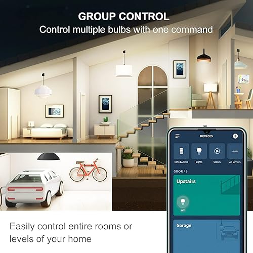 Miniatura 6 de Sengled Bombillas Alexa, equivalente a 100 W, emparejamiento automático S1 con dispositivos Alexa, bombilla inteligente que funciona con Alexa,