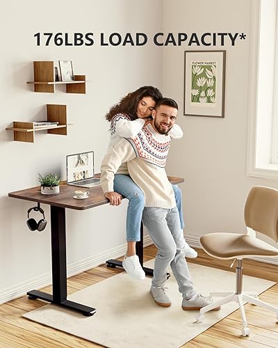 Miniatura 3 de BANTI Escritorio eléctrico de pie ajustable de 63 x 24 pulgadas, mesa de pie, escritorio de oficina en casa con tablero de empalme, parte superior