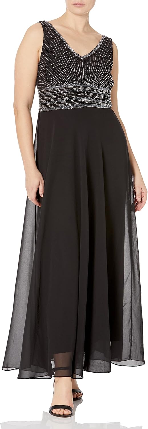 J Kara Womens Beaded Jacket Dress - Image 3