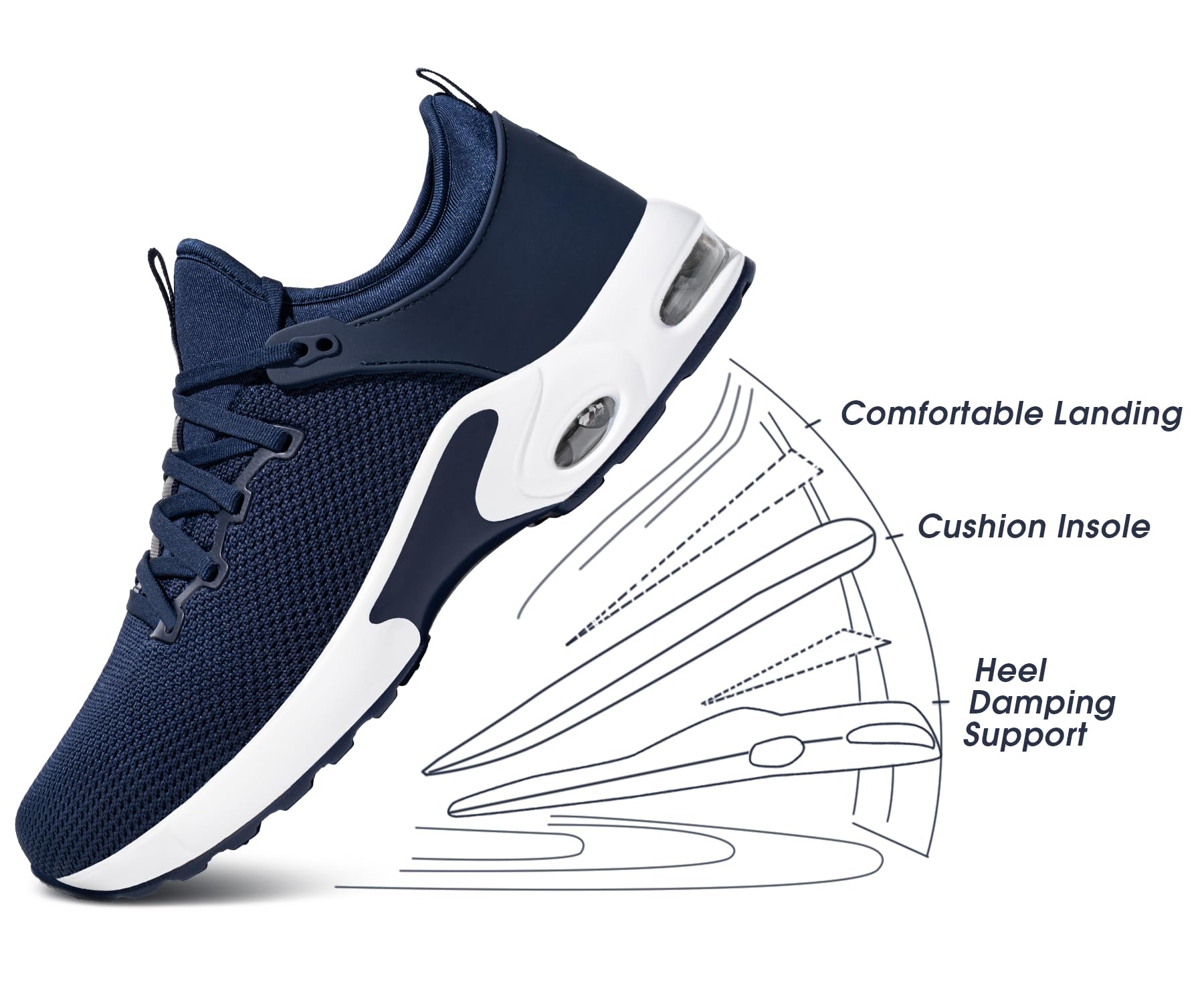 LARNMERN Zapatillas de Seguridad Hombre Slip-On con Puntera de Acero - Antideslizantes, Ligeras y Cómodas