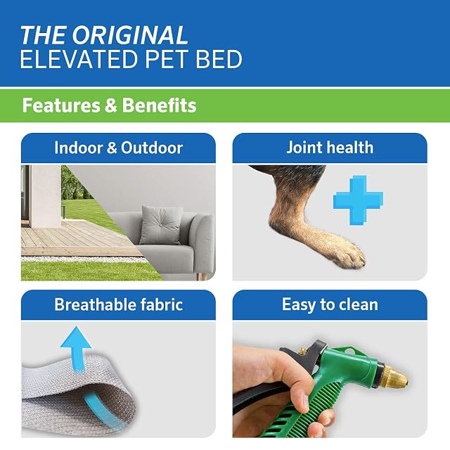 Foto 3 de 6 de Coolaroo cama elevada para mascotas, tamaño mediano, color nuez moscada