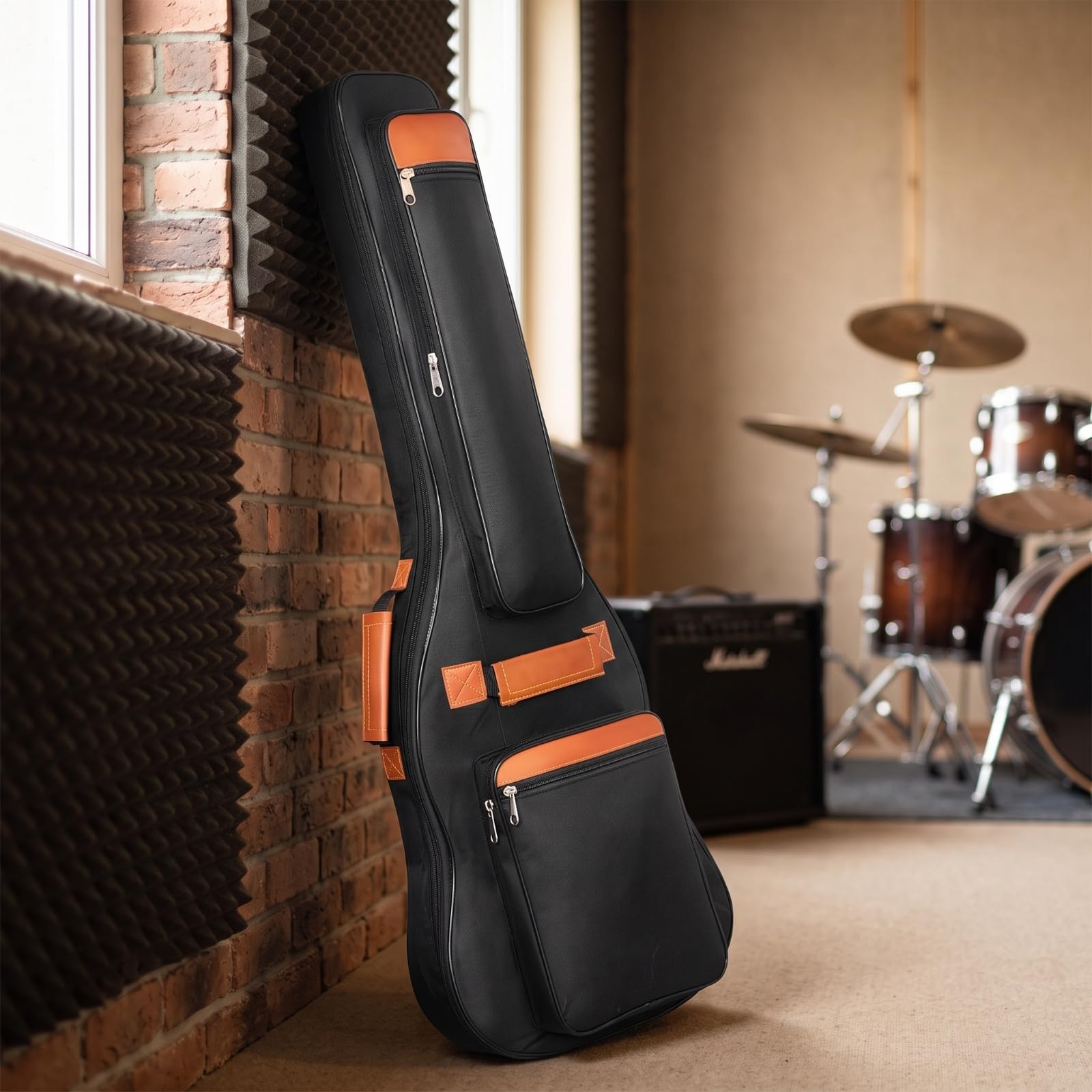 Custodia Isolante per Chitarra Elettrica Borsa Imbottita Custodia Morbida Gig Bag con Tasche Leggerezza E Praticità per Trasporto Quotidiano