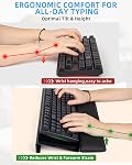 Keyboard Stand with Wrist Rest - Comfortable Wrist Pad for Easy Typing, Keyboard Tray for Office, Home, School (Fits Most Standard Keyboards)