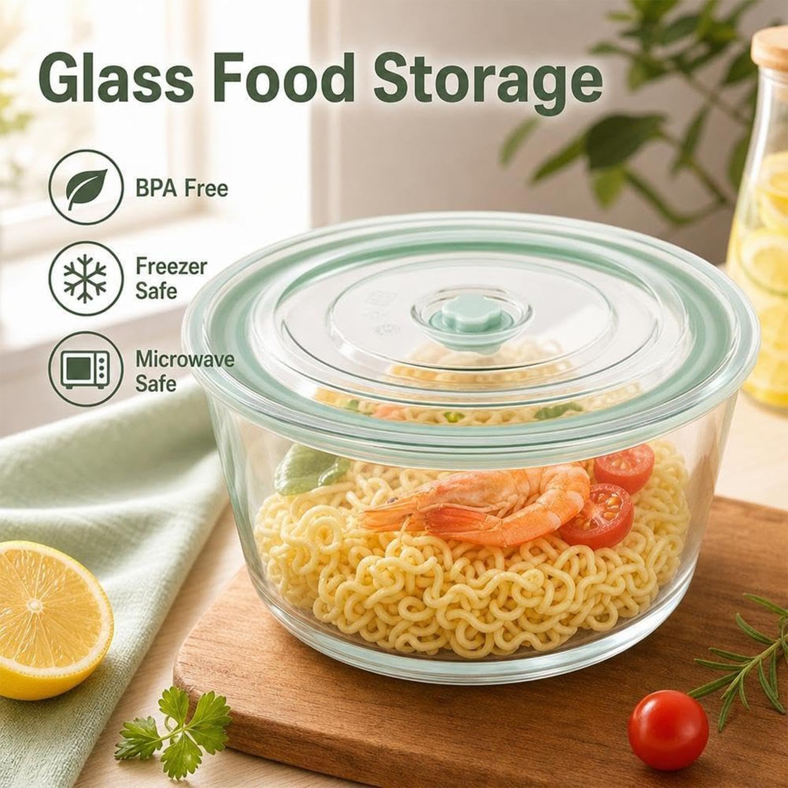 Trifle Bowl - Cuenco de vidrio transparente para servir ensalada de frutas