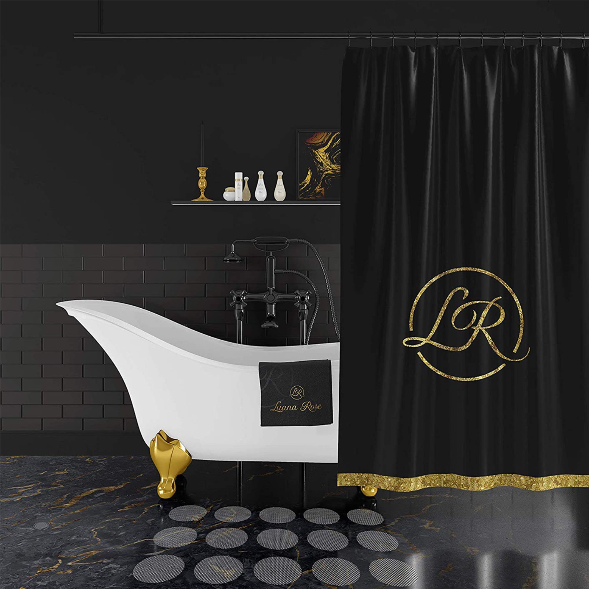 Lot De 8 Autocollants Ronds Pour Baignoire, Diamètre 15 Cm, Motif