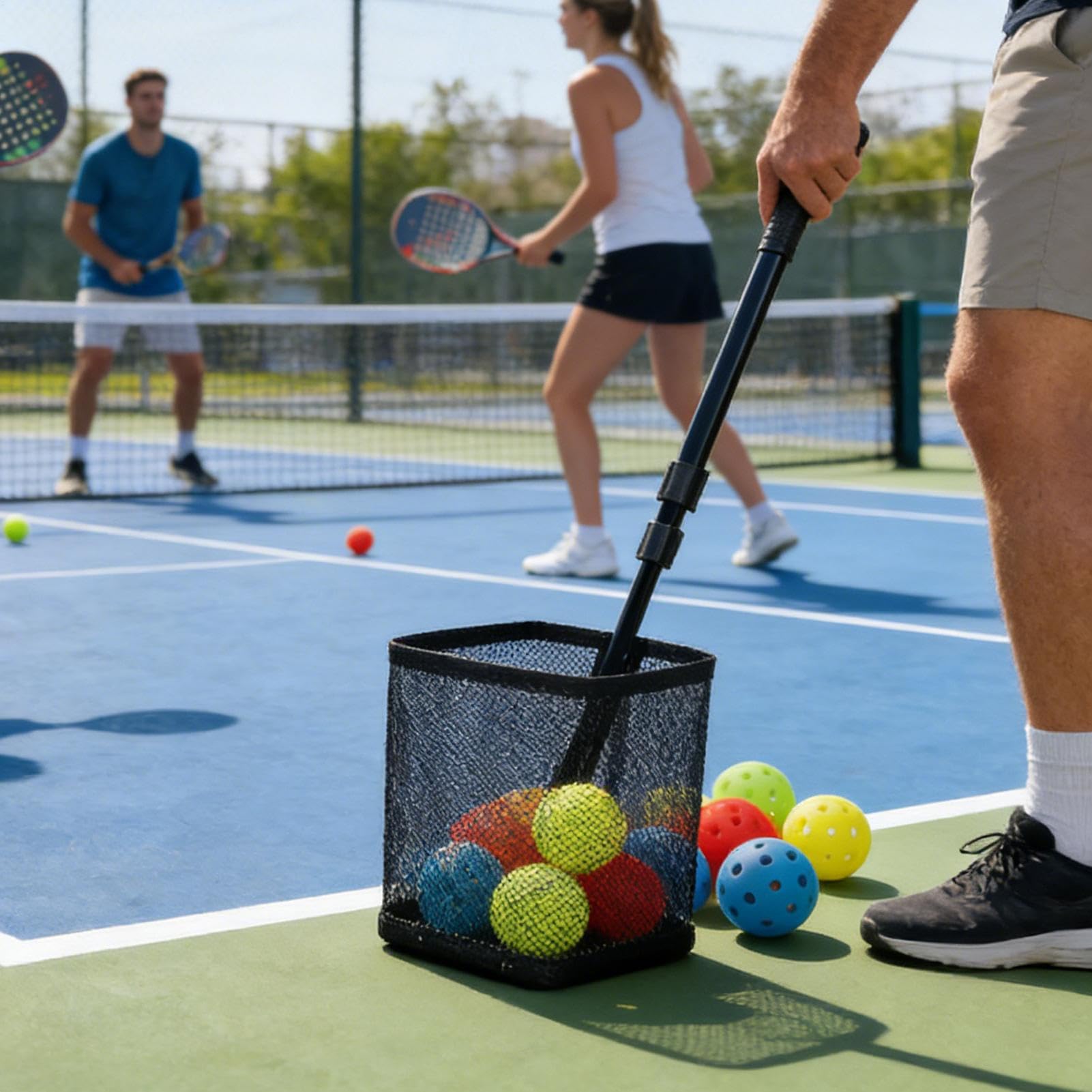 Generico Raccattapalle per Il Pickleball Grande capacità Leggero | Rastrelliera Pick-up per Palline da Tennis Adatto a giovani adolescenti ciclisti golfisti