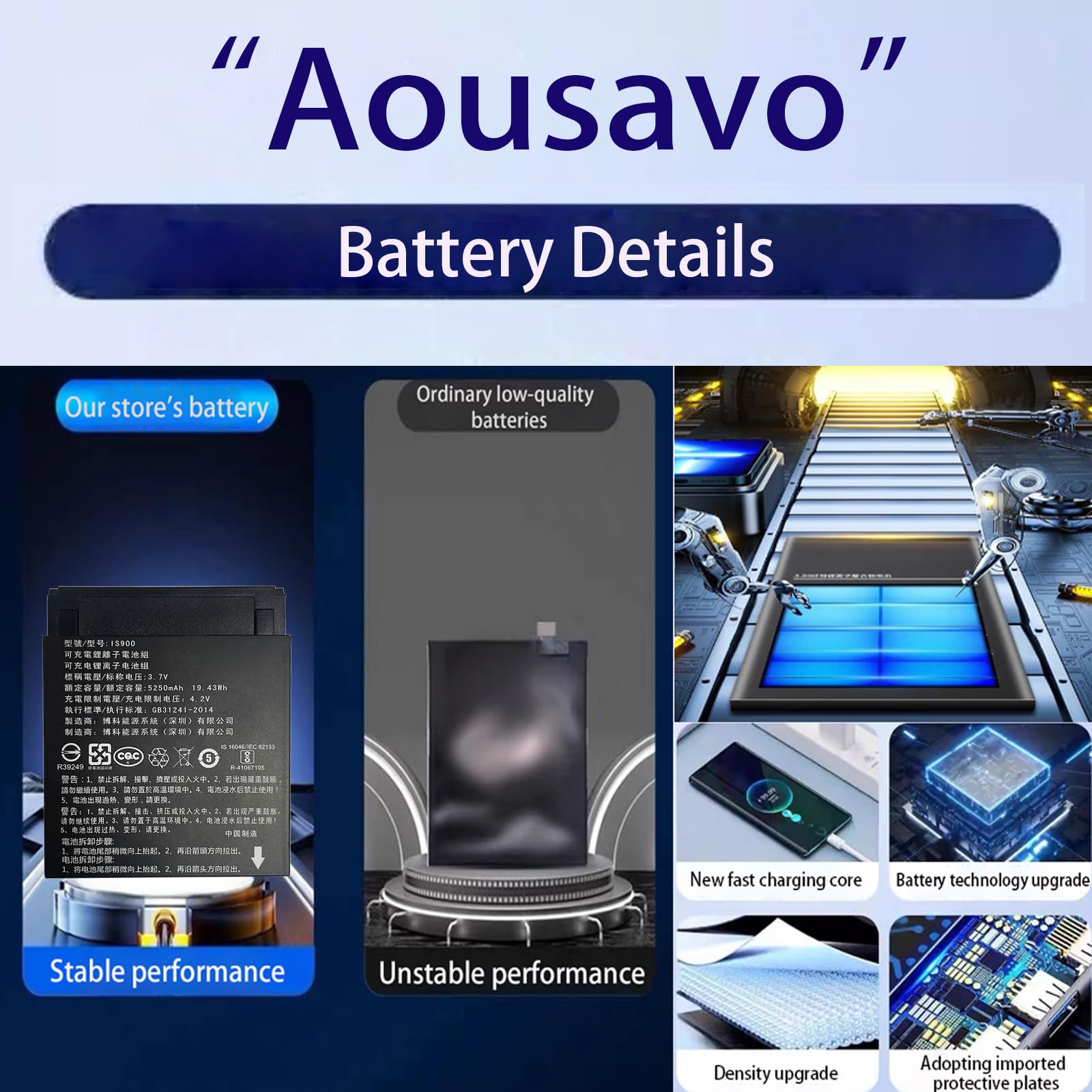 IS900 Batterie de rechange IS900 compatible avec IS900 Pax A920 A920C myPOS A920 A920C IS900