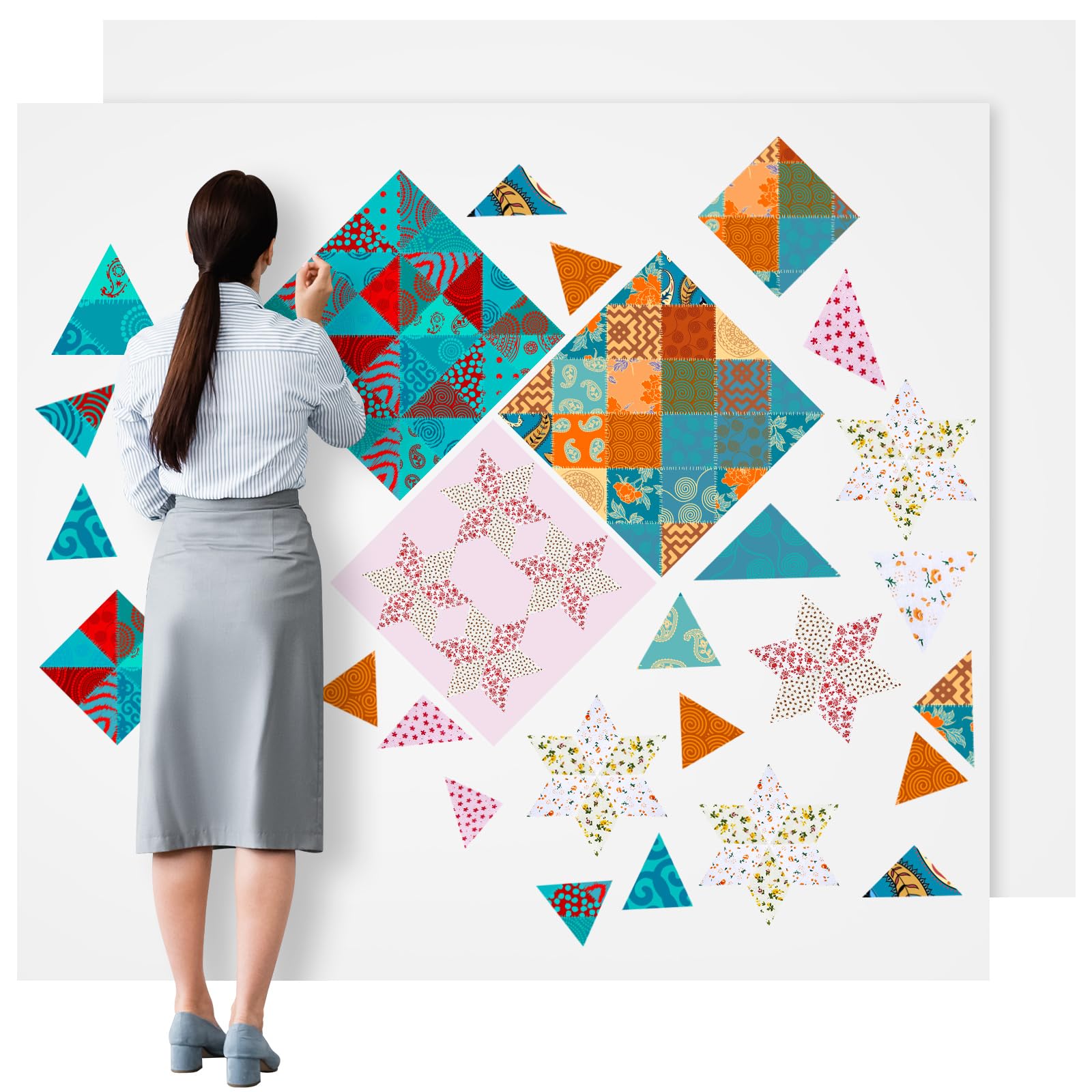 Buryeah 2 Pieces Quilt Design Wall Fabrics 72 in x 60 in Fabrics for Quilters Design Wall Quilting Sewing Supplies for Craft Sew Display Double Sided Fleece