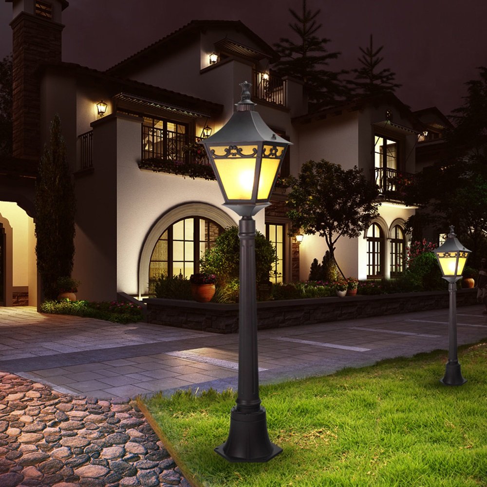 Traditional Victorian Style Black 1-Lights Way Ip55 Waterproof Outdoor - View #7