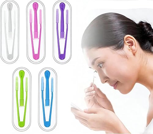 Juego de 5 piezas de herramientas de lentes de contacto coloridas removedor e insertor, aplicador de contacto con punta suave, adecuado para lentes
