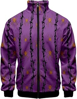 Men's Halloween Jacket Lightweight Softshell Coat Sportwear Zipper Windbreaker Big Mens Light Jacket