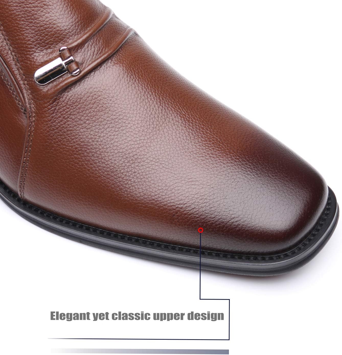 La Milano Men's Slip On Loafers Business Casual Comfortable Classic Leather Shoes Dress, Loaf-d-brown, 9 - Image 6