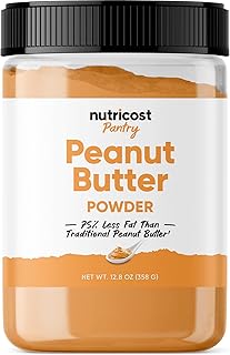 Nutricost Peanut Butter Powder - No Sugar Added (12.6 oz) Non-GMO, No Sugar Alcohol, All-Natural Powdered Peanut Spread from Roasted Pressed Peanuts