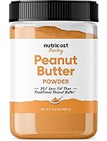 Vista 1 de Nutricost Peanut Butter Powder - No Sugar Added (12.6 oz) Non-GMO, No Sugar Alcohol, All-Natural Powdered Peanut Spread from Roasted Pressed Peanuts