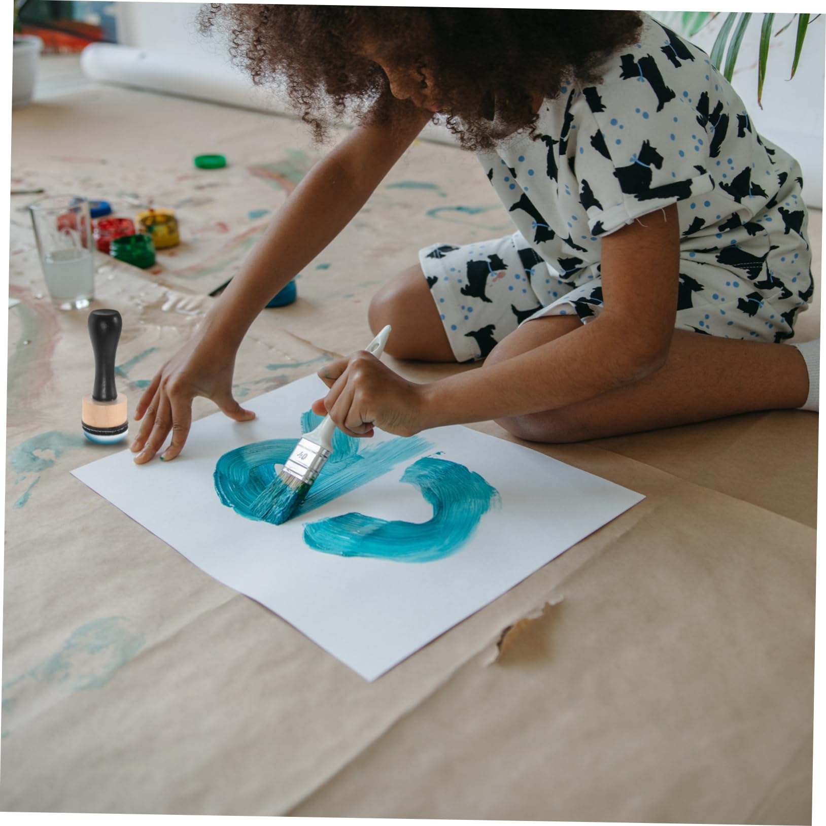 SHINEOFI 4 Juegos Esponjas Pintar con Divertidas Herramienta de Estampado Aprendizaje y Manualidades Esponjas
