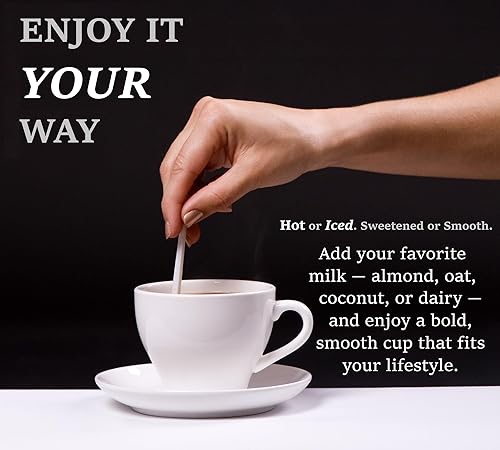 Miniatura 9 de DLNIA Café Instantáneo Orgánico de Hongos con 12 Hongos Adaptogénicos, Granos Arábica, Leche de Coco y Aceite MCT  Cordyceps, Melena de León y Cola