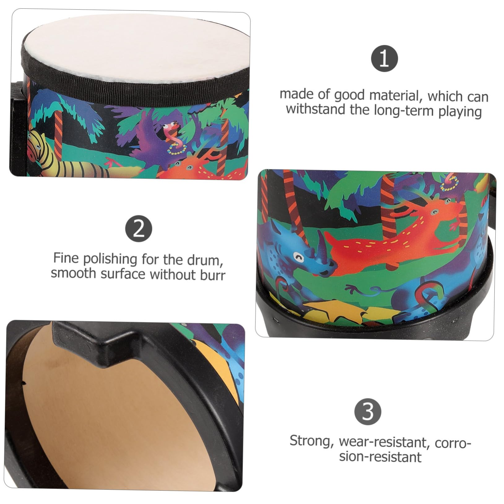 Bongó Juguete de Percusión para Niños, Juego 1 Set