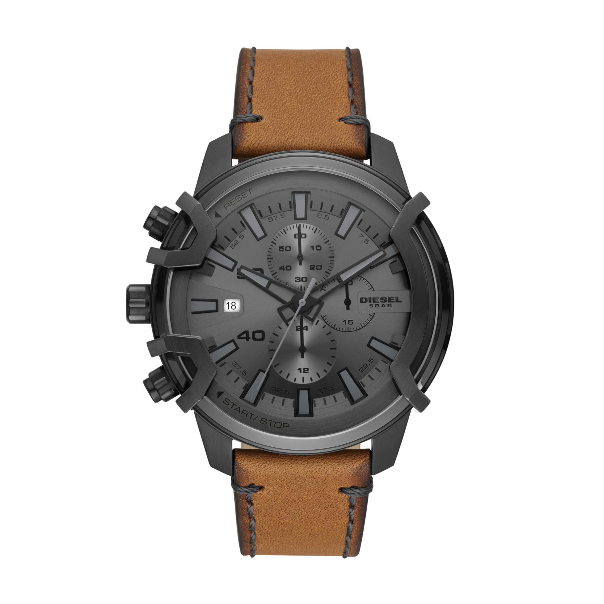 Griffed Men's Watch with Stainless Steel, Leather, or Silicone Band; 48mm or 42mm Chronograph