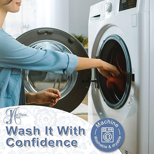 Miniatura 3 de JarThenaAMCS Toalla de cocina floral azul y blanco, estilo bohemio, vintage, de 18 x 28 pulgadas, secado a mano, para cocinar, hornear, limpiar, 2