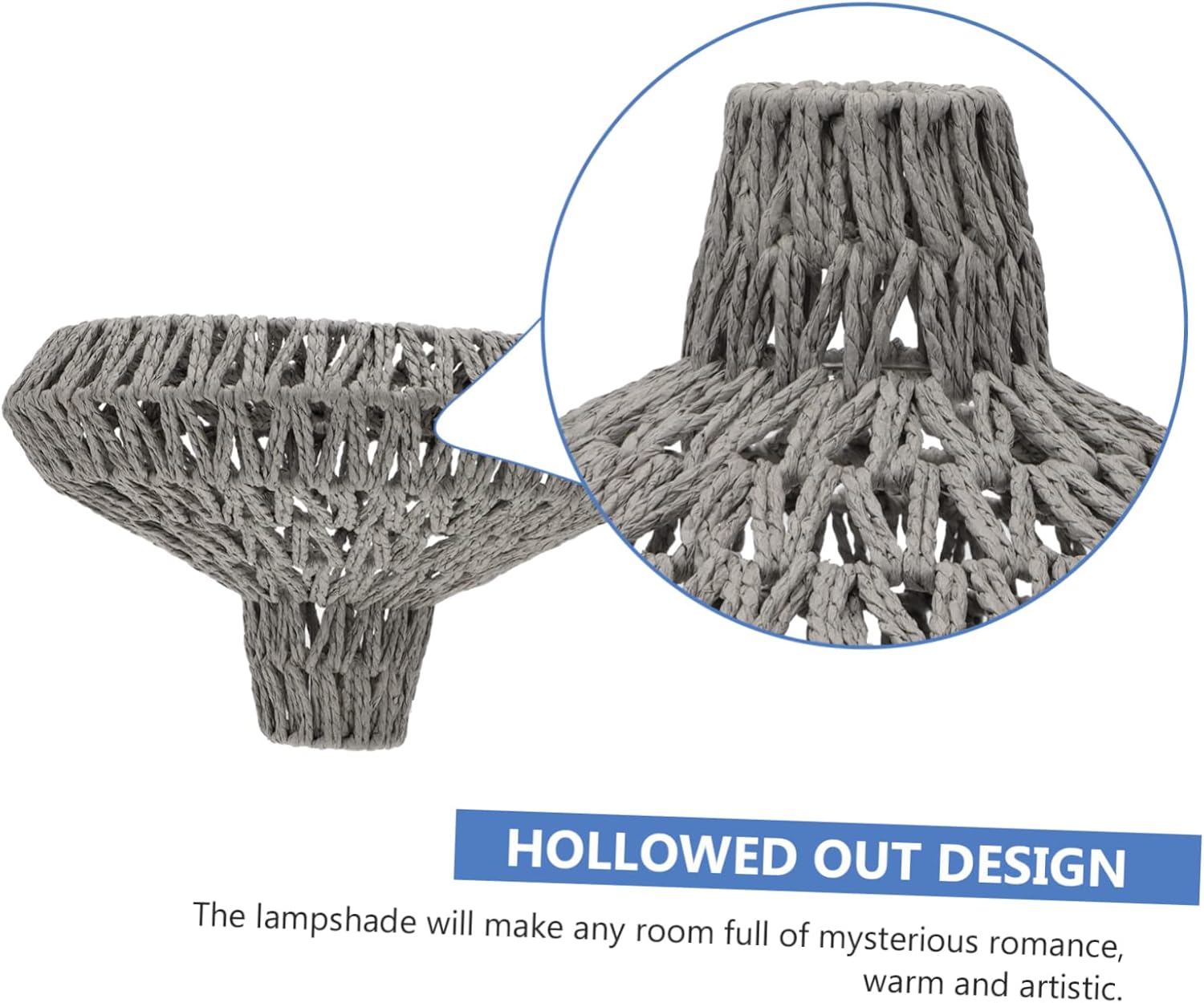 Mipcase 1pc Nordic Style Woven Pendant Lampshade for Dining Room Minimalist Led Light Fixture Easy to Install Decorative Shade for Home and Restaurant Use