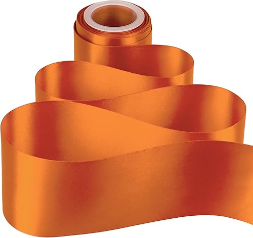 Vista 896 de MEEDEE Orange Satin Ribbon - 1.5 inch Double Faced Satin Ribbon, 50 Yards - Neon Tangerine - For Christmas, Thanksgiving, Halloween, Weddings