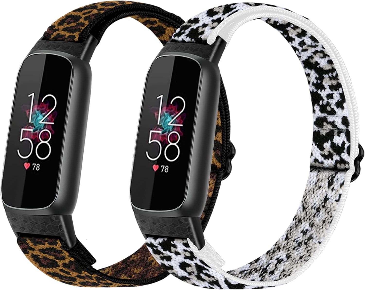 Elastic Nylon Strap Only Compatible with Fitbit Luxe Strap for Women Men,Adjustable Stretchy Soft Sport Band Replacement Wristband