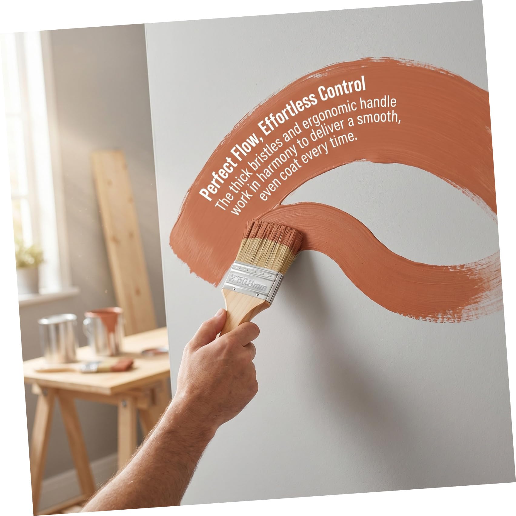Healeved 30 Pezzi Pennello per Pittura con Manico in Legno Spesso, Set, Applicazione Liscia della Vernice, Impugnatura Comoda, per Progetti Artistici e Miglioramento Casa
