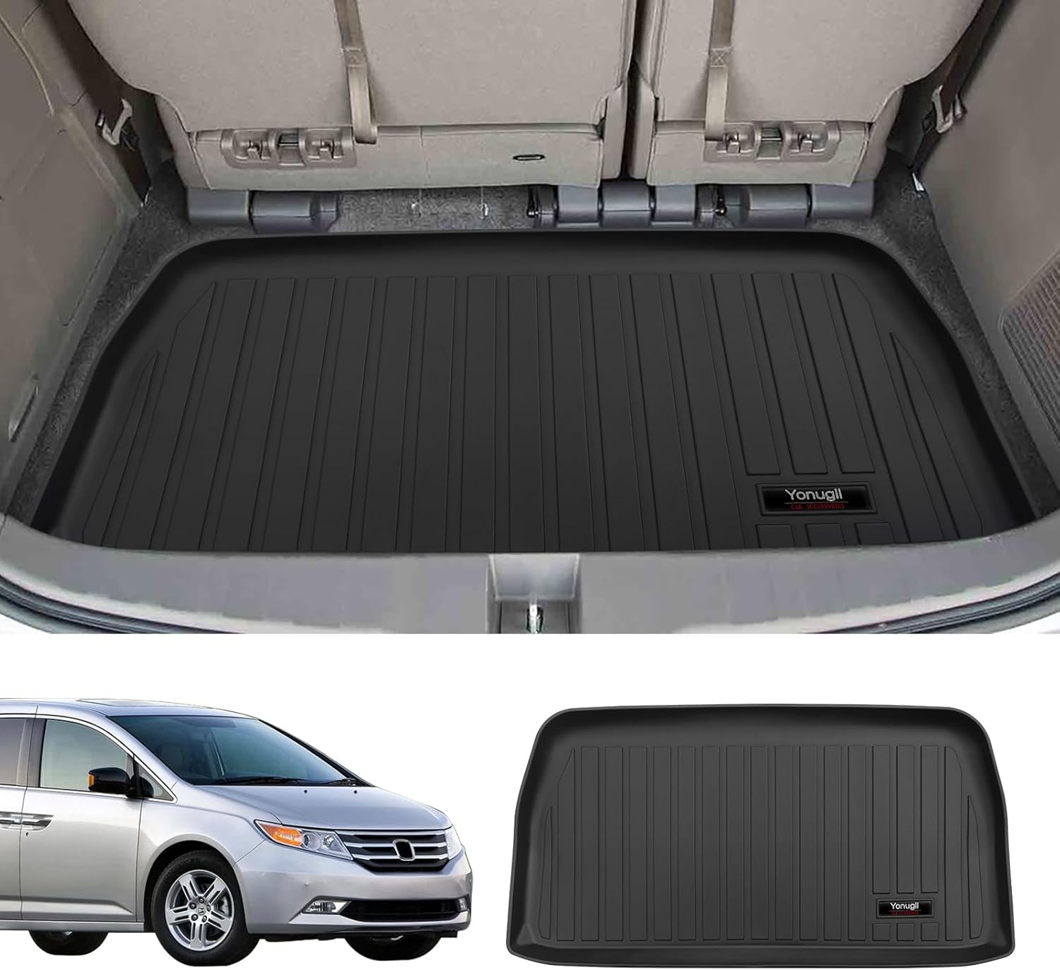 Custom for 2011-2017 Honda Odyssey Cargo Mats Trunk Liner All Weather TPE Protection Mat Accessories (for 2011-2017 Honda Odyssey)