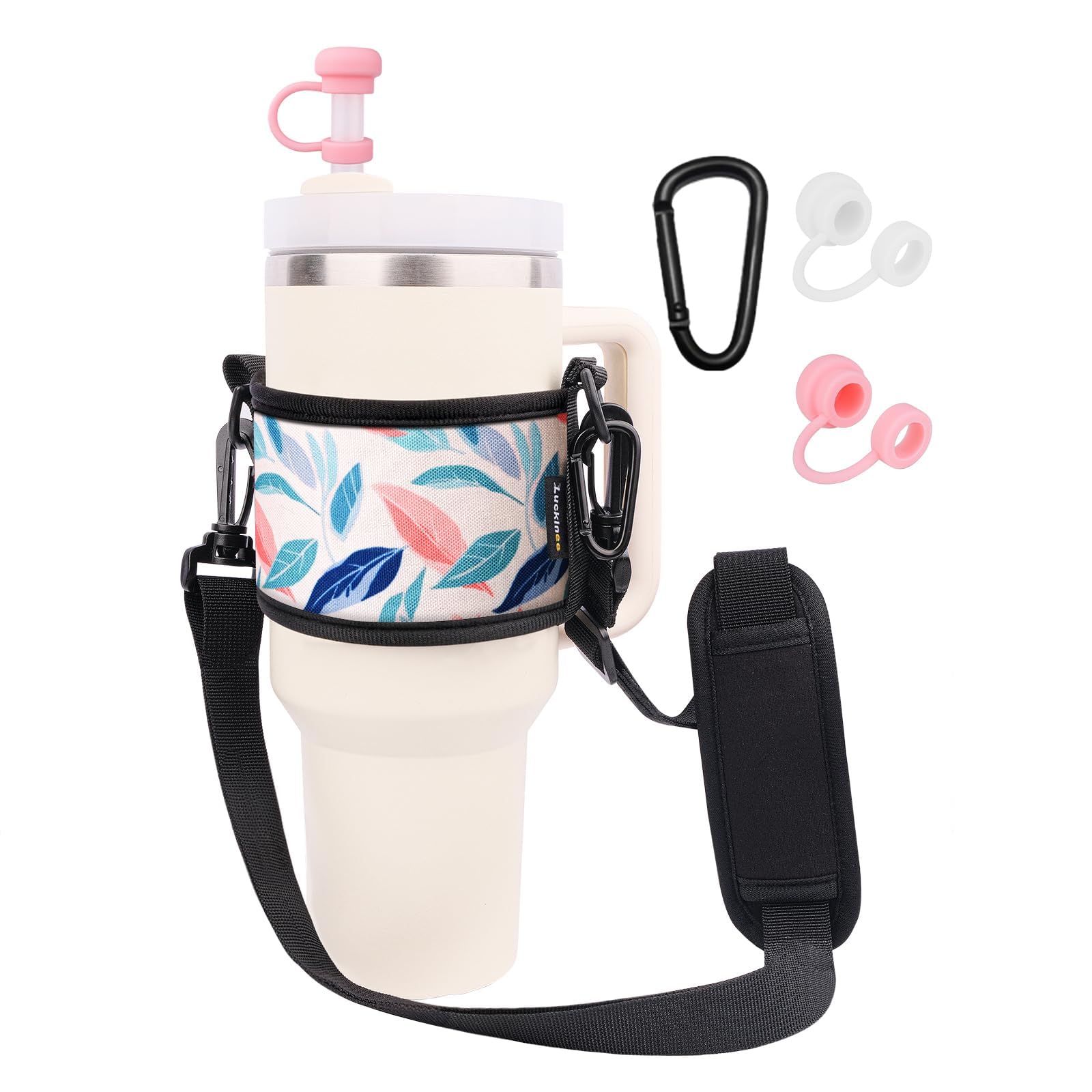 LUCKINEE Tumbler Holder with Strap Stanley Cup Holder Water Bottle Strap