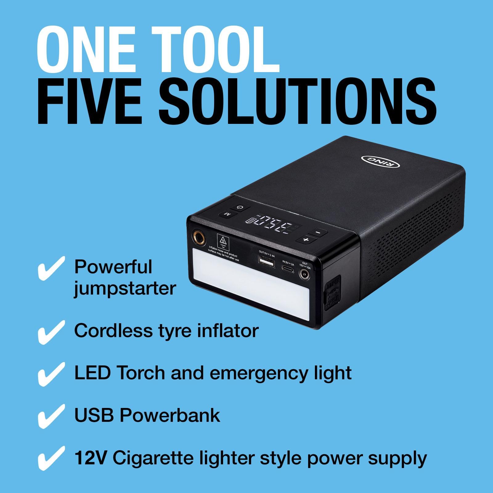 Avviatore e compressore 5 in 1