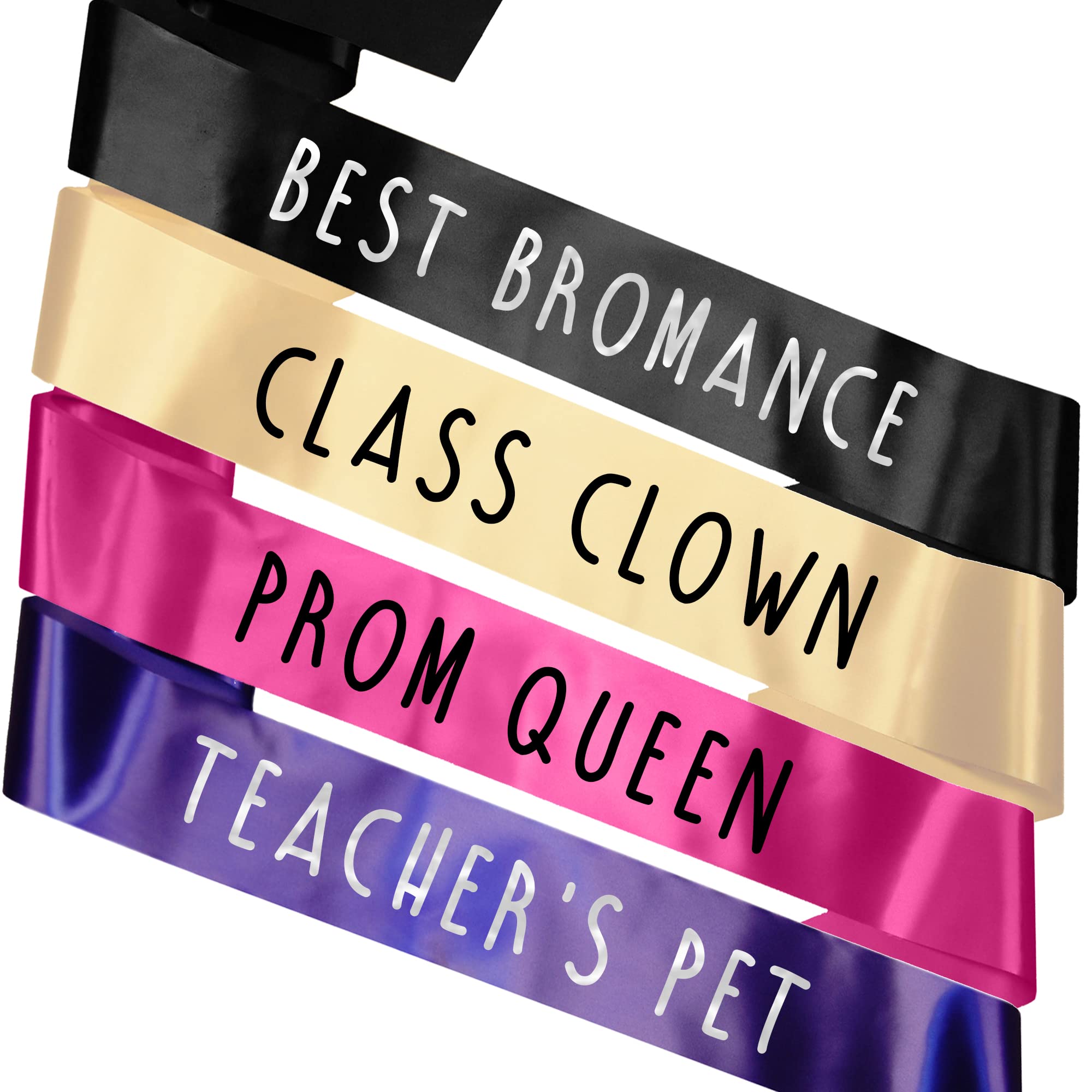 My Pretty Little Gifts Personalised Prom Sashes - Add any wording! - Prom King/Queen - Graduation Sash, School Leavers Do, Primary School, High School - PRIME