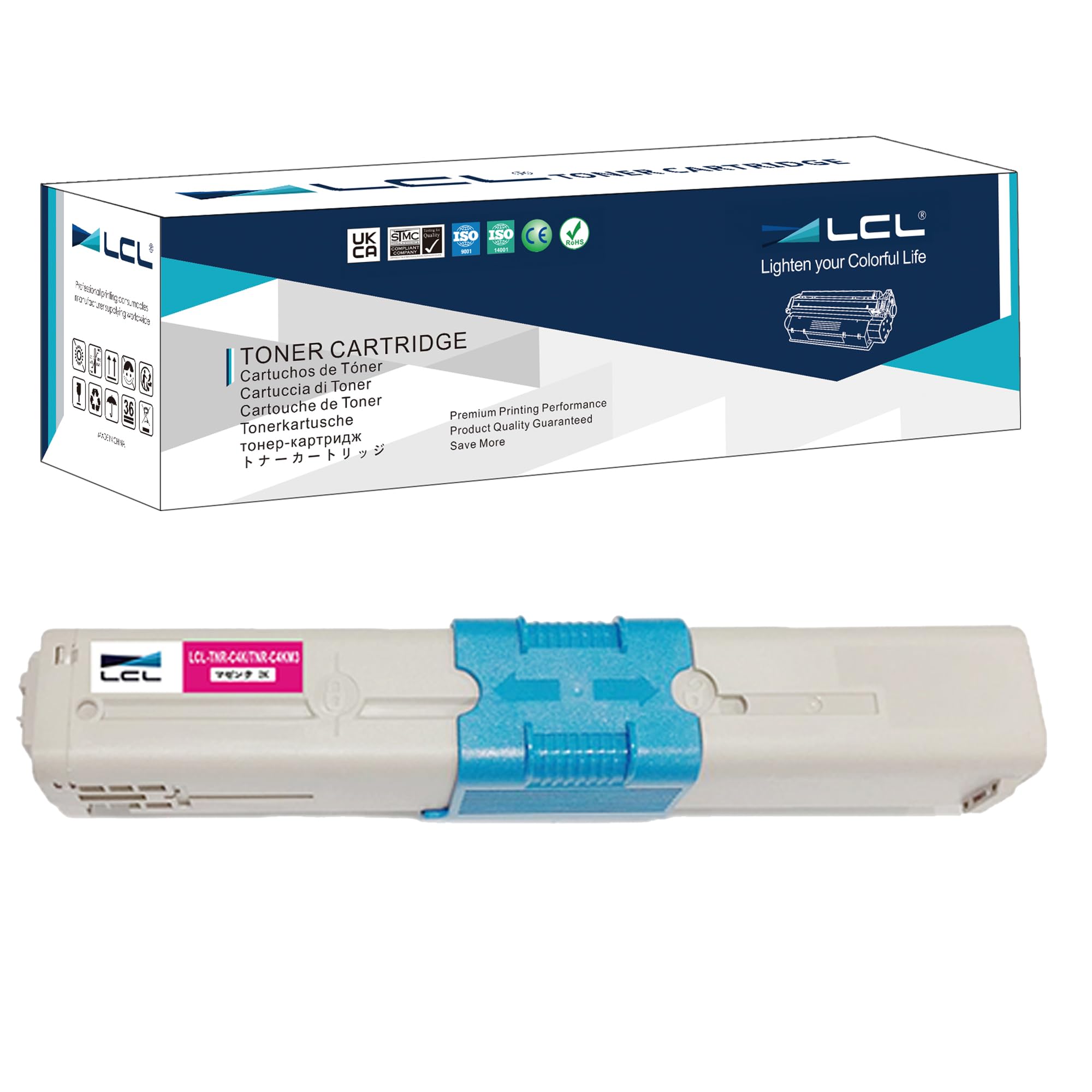 Amazon.co.jp: LCL OKI用 TNR-C4K TNR-C4KM3 (1パック マゼンタ) 互換