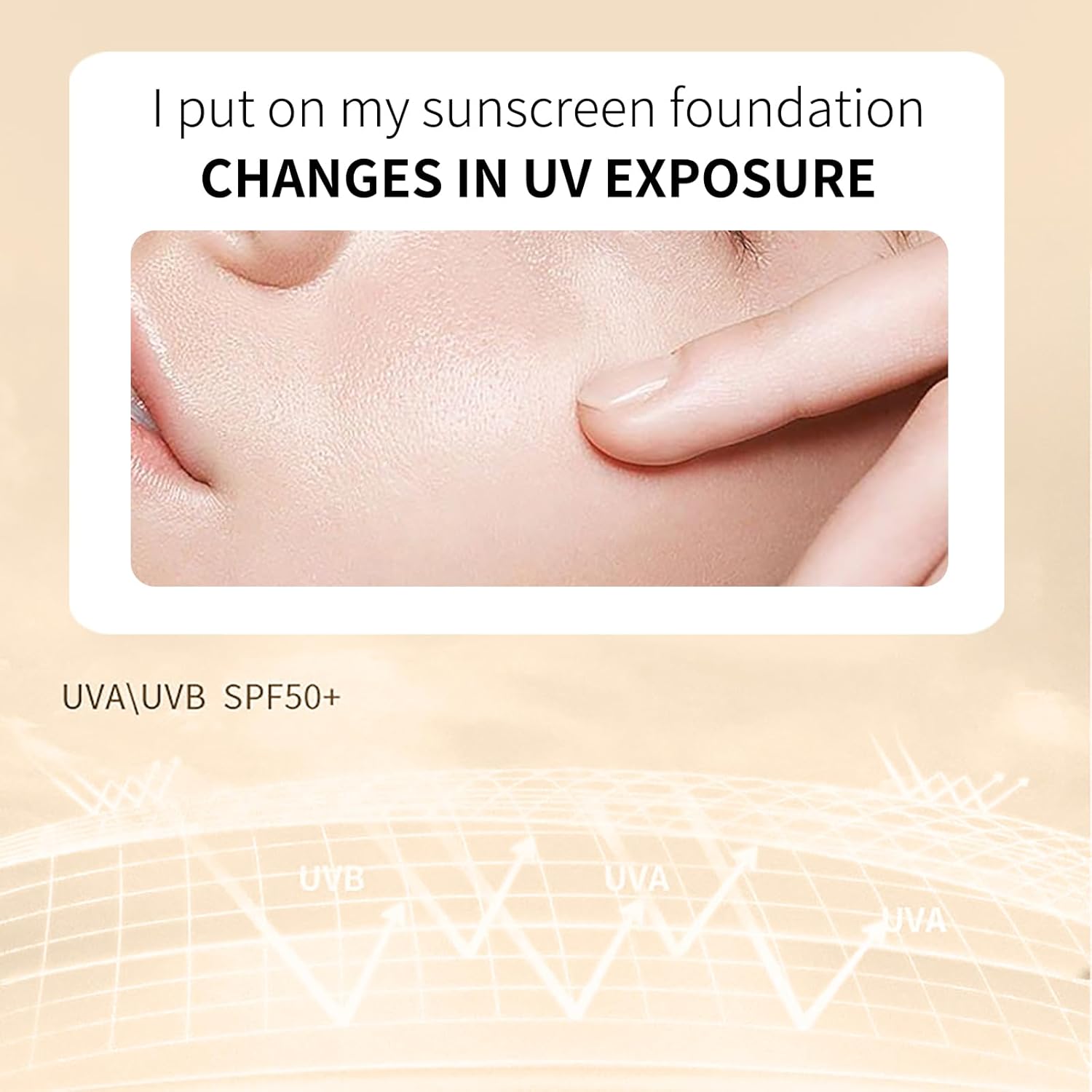 O'CHEAL CC Foundation with SPF 50+, Full Coverage Moisturizer Color Correcting Cream Concealer Powder Foundation, Lightweight Waterproof Oil-Free Pre-makeup Primer for All Skin Types (Ivory) - Image 6