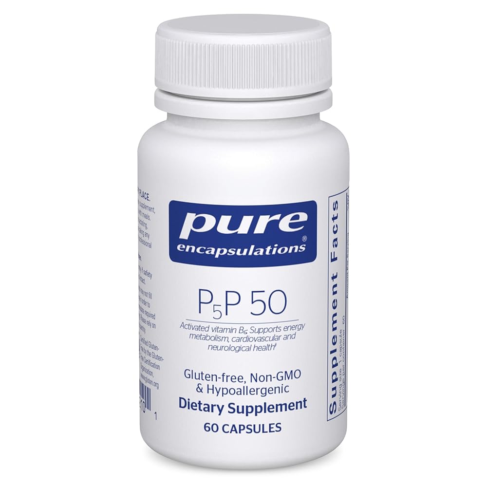 Pure Encapsulations P5P 50 - Active Vitamin B6 - Supports Energy Metabolism & Brain Health* - Gluten Free & Non-GMO - 60 Capsules