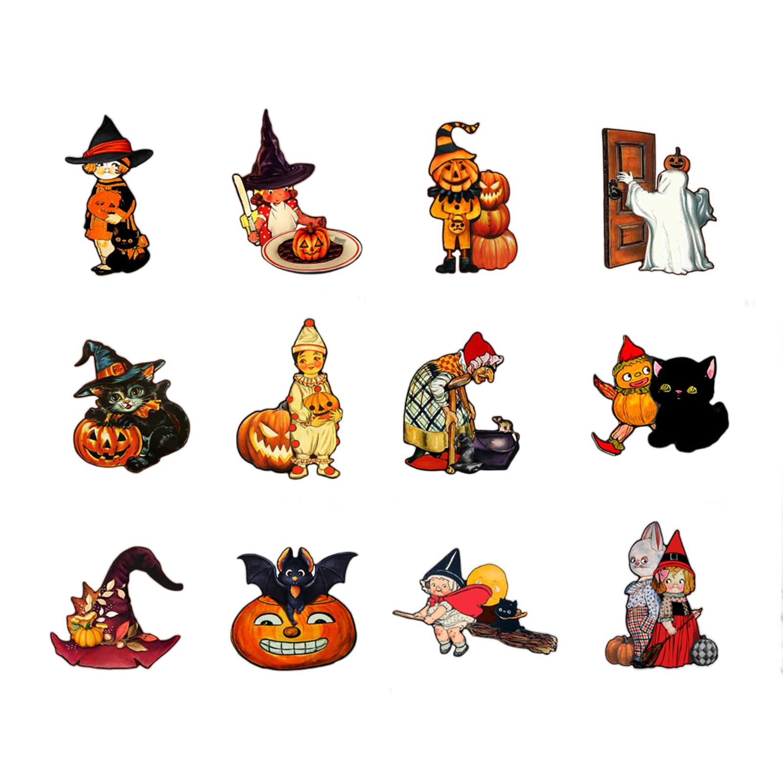 carotoe Holiday Refrigerator Stickers Door Stickers, Halloween Decors for Fridges and Door Scratch Resistants Decors Halloween Fridges Accent