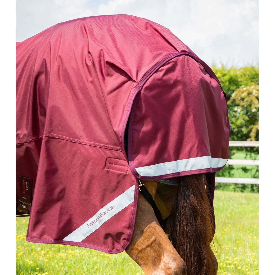 Coperta impermeabile per cavalli con copricollo Premier Equine Buster Storm Classic 90 g