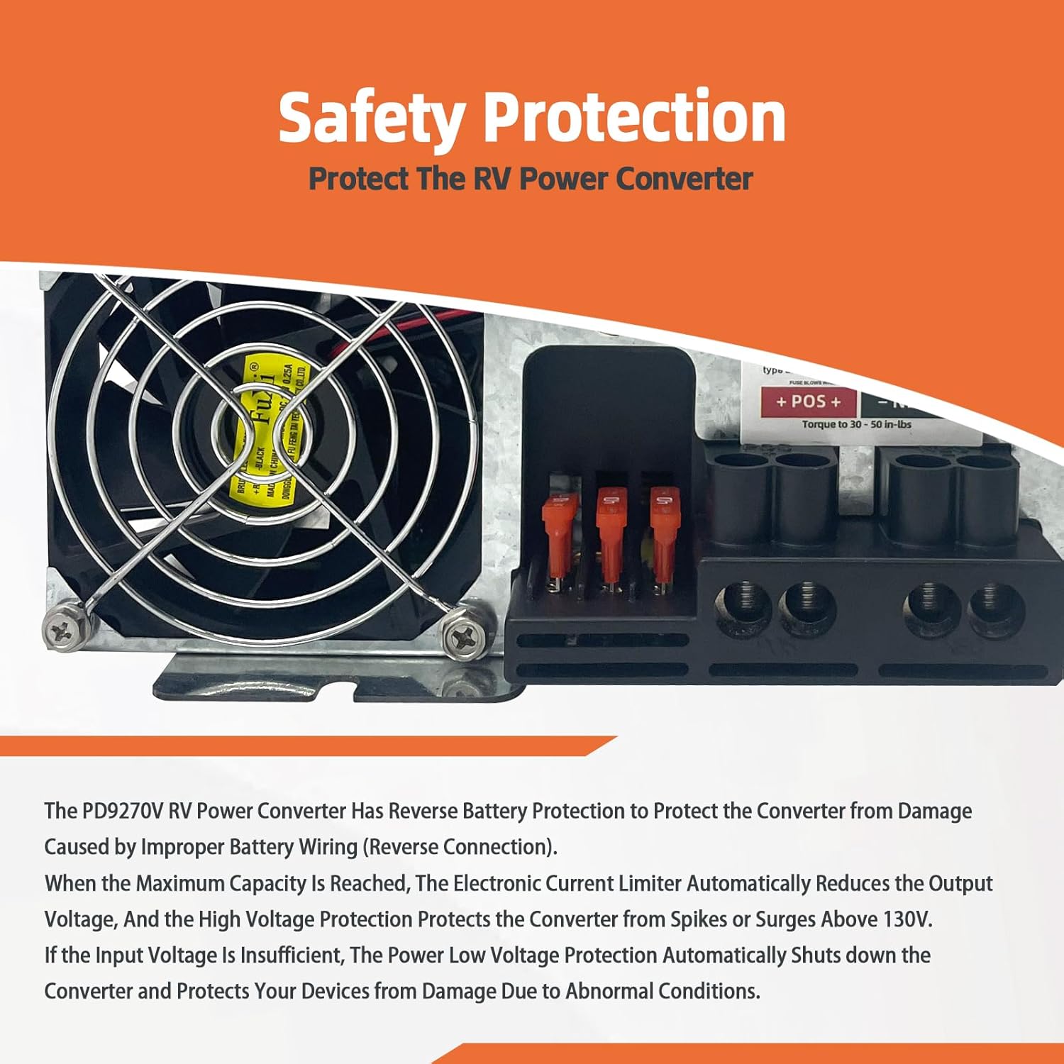 12V 70 Amp RV Power Converter with Charge Wizard Compatible with Progressive Dynamics PD9270V, Fit for Inteli-Power 9200 Series Converter/Charger, for RV, Camper, Caravans