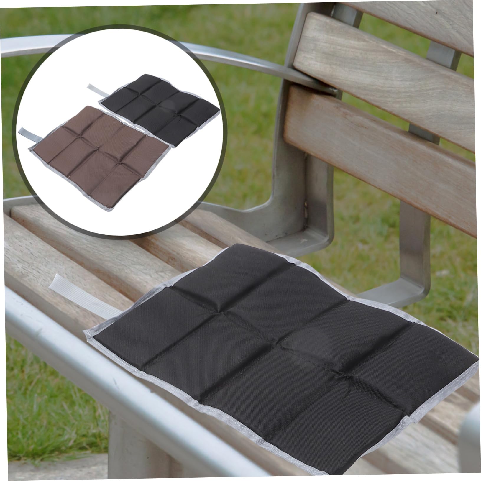 BRIGHTFUFU Outdoor Camping Seat Pad Oxford Cloth Portable Folding Mat Picnic Cushion 4pcs Set