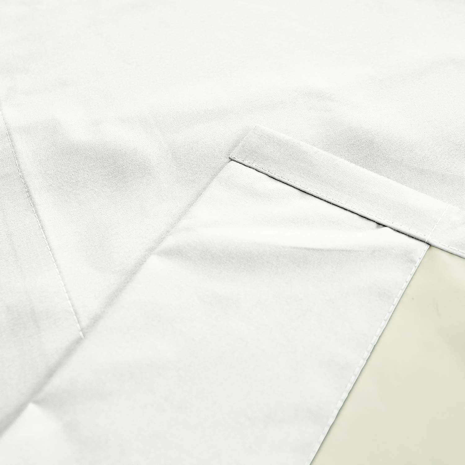 ChadMade Extra Wide Curtain Panel 100% Blackout Drape Pinch Pleated White Drapery with Foam Coated Liner Thermal Insulated Curtain Luxury Full Shading Panel for Day Sleeper Bedroom (1 Panel)