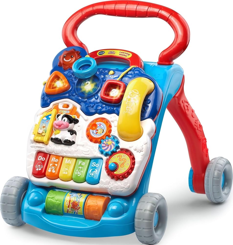 VTech Sit-to-Stand Learning Walker (embalaje libre de frustración), azul