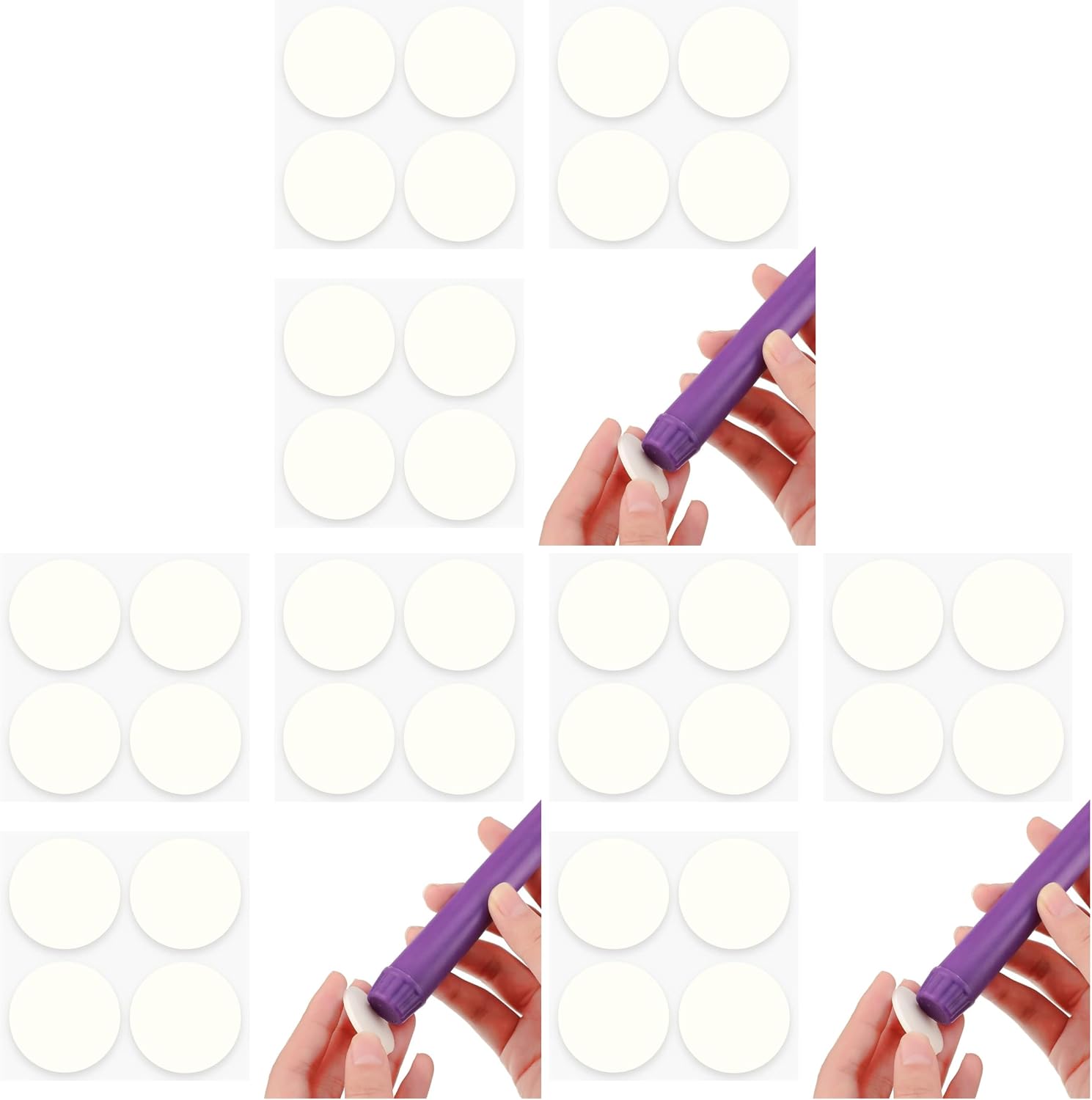 Geyee 12 Pcs Candle Grips for Taper Candles Adhesive Snugger Holder Advent Candle Inserts Stickers Small Candlesticks Accessories for Holiday Christmas Fall Party Supplies