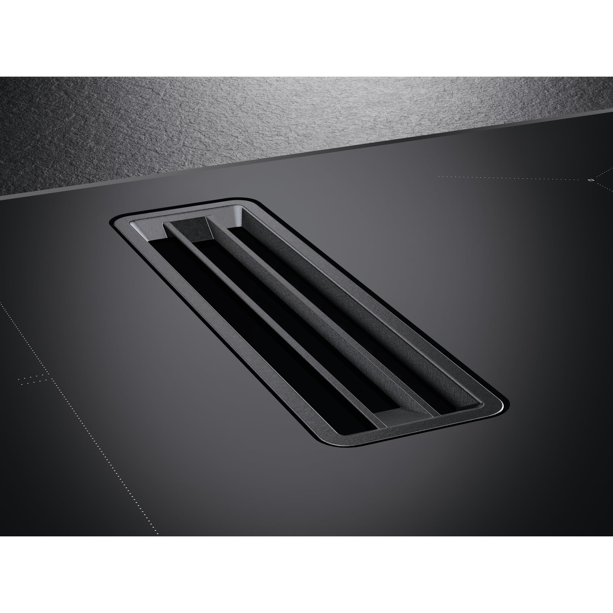 AEG Placa Inducción Extractora Integrado CCE84543FB, 80 cm, 4 Zonas Power, 1 filtro de carbón 2 en 1, función Puente, Desconexión automática, Bloqueo de seguridad para niños, Clase A+, Negro