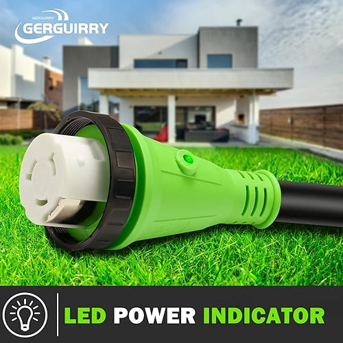 Miniatura 8 de Gerguirry Cable de extensión para secadora de 4 clavijas de 15 pies, cable resistente NEMA 14-30P a 14-30R, uso para extensión de alimentación de