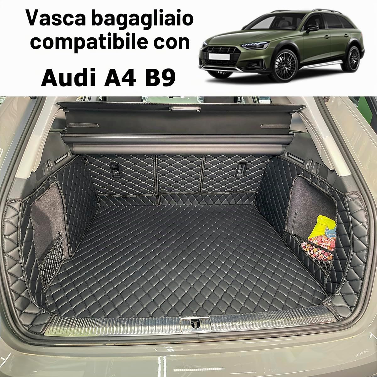Vasca Baule per Audi A4 (B9) Avant / A4 Allroad 2015-2025 Protezione Bagagliaio su Misura