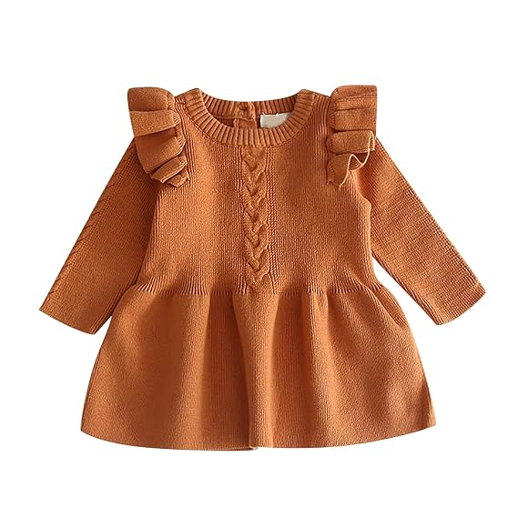 Toddler Baby Girl Knit Sweater Dress 