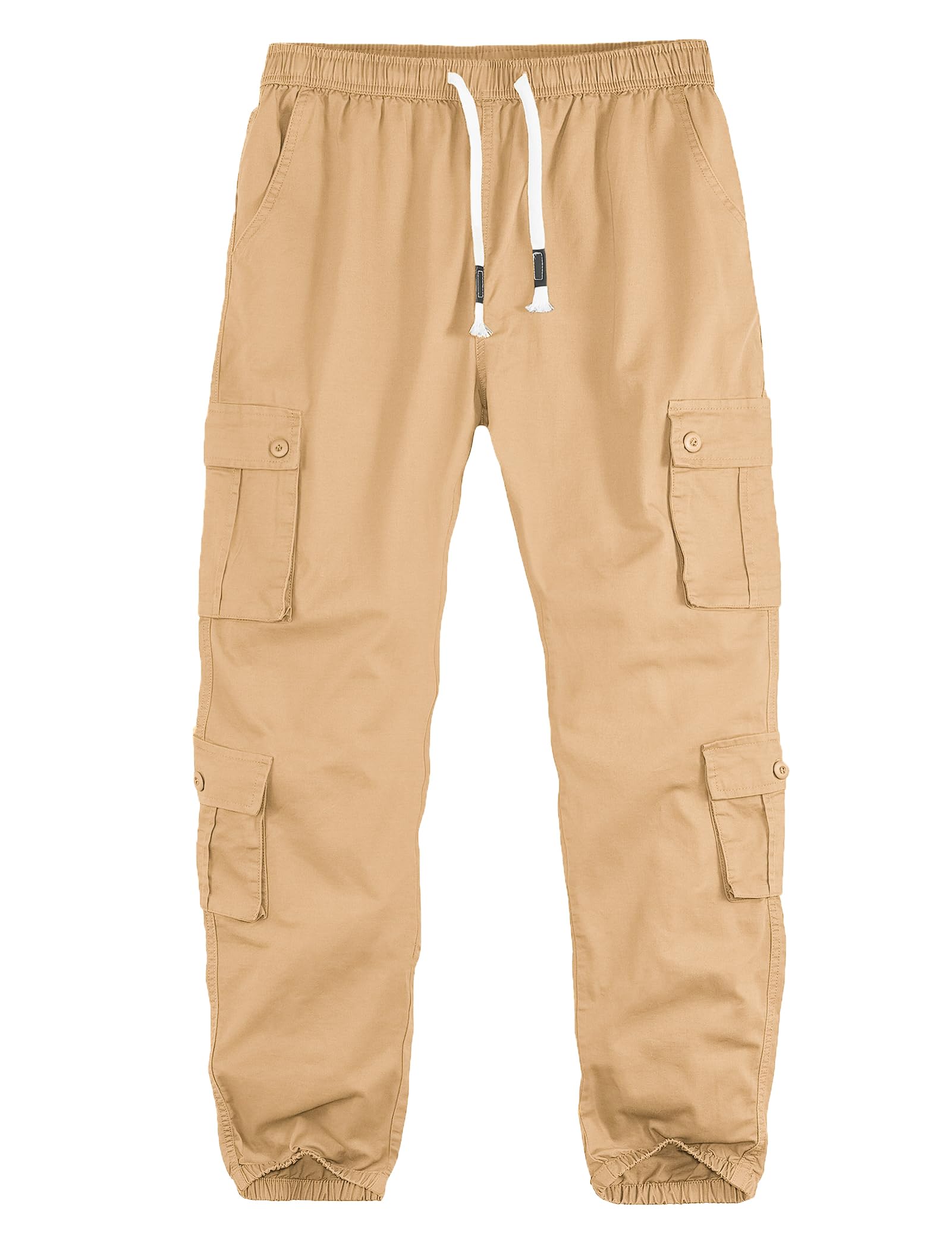 APTRO Herren Cargo Hose Camouflage Freizeithose Elastische Taille Arbeitshose Lange Baumwolle Jogginghose mit 8 Tachen LT23