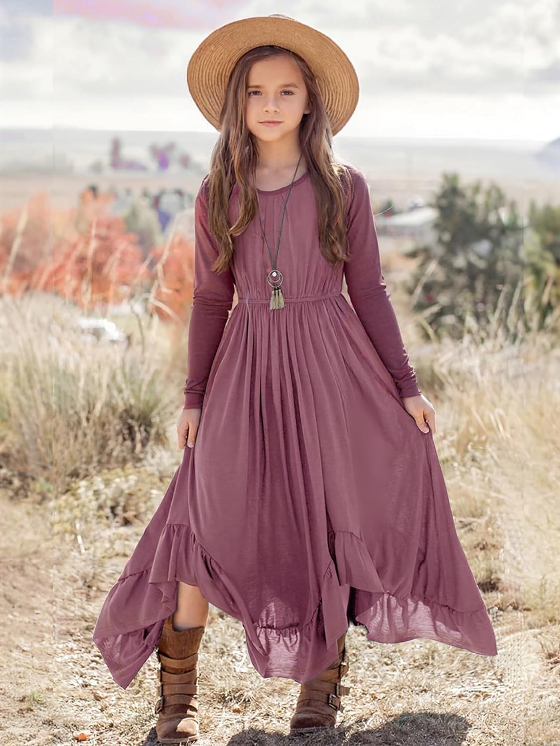 New 3-14Years Girls White Lace Dress Ruffle Sleeve Tiered Soft Lined Party Summer Formal - Image 2